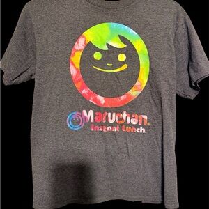 Vintage Gray Tee with Rainbow Logo
